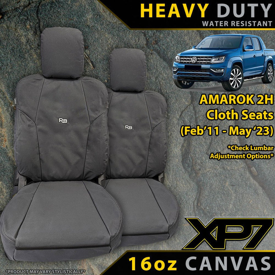 Razorback 4x4 - Volkswagen Amarok 2H (Cloth Seats) Heavy Duty XP7 Canvas 2x Front Seat Covers (Available) - 4X4OC™ | 4x4 Offroad Centre