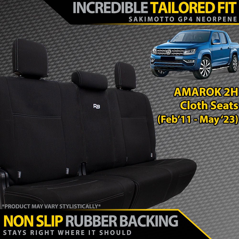 Razorback 4x4 - Volkswagen Amarok 2H (Cloth Seats) Neoprene Rear Row Seat Covers (Available) - 4X4OC™ | 4x4 Offroad Centre