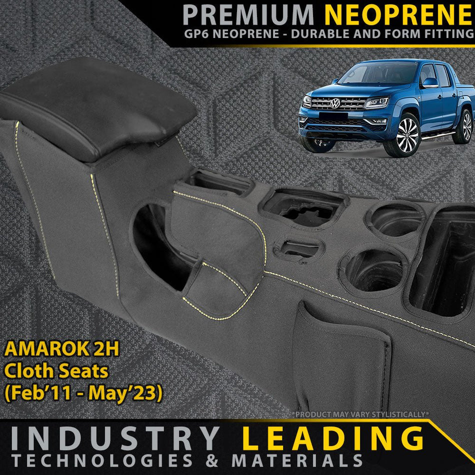 Razorback 4x4 - Volkswagen Amarok 2H (Cloth Seats) Premium Neoprene Console Organiser (Made to Order) - 4X4OC™ | 4x4 Offroad Centre