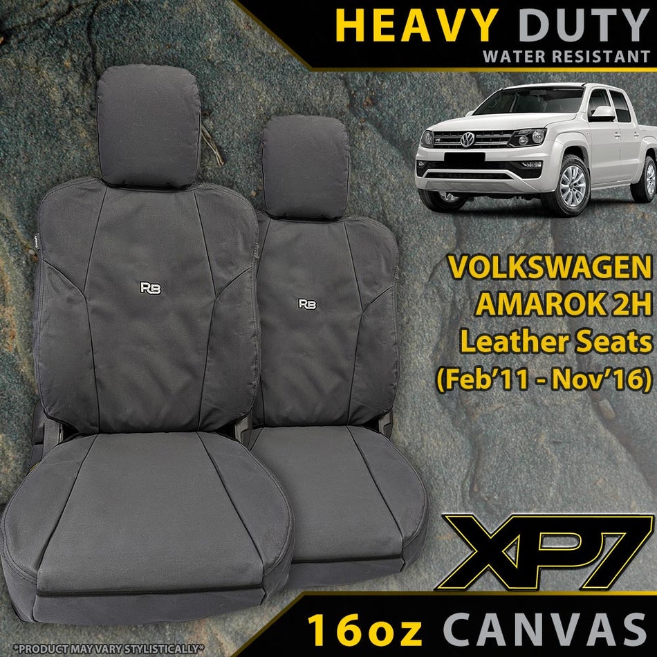 Razorback 4x4 - Volkswagen Amarok 2H (Leather Seats) Heavy Duty XP7 Canvas 2x Front Seat Covers (Available) - 4X4OC™ | 4x4 Offroad Centre