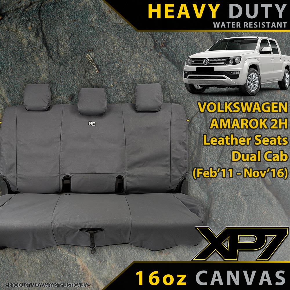 Razorback 4x4 - Volkswagen Amarok 2H (Leather Seats) Heavy Duty XP7 Canvas Rear Row Seat Covers (Available) - 4X4OC™ | 4x4 Offroad Centre