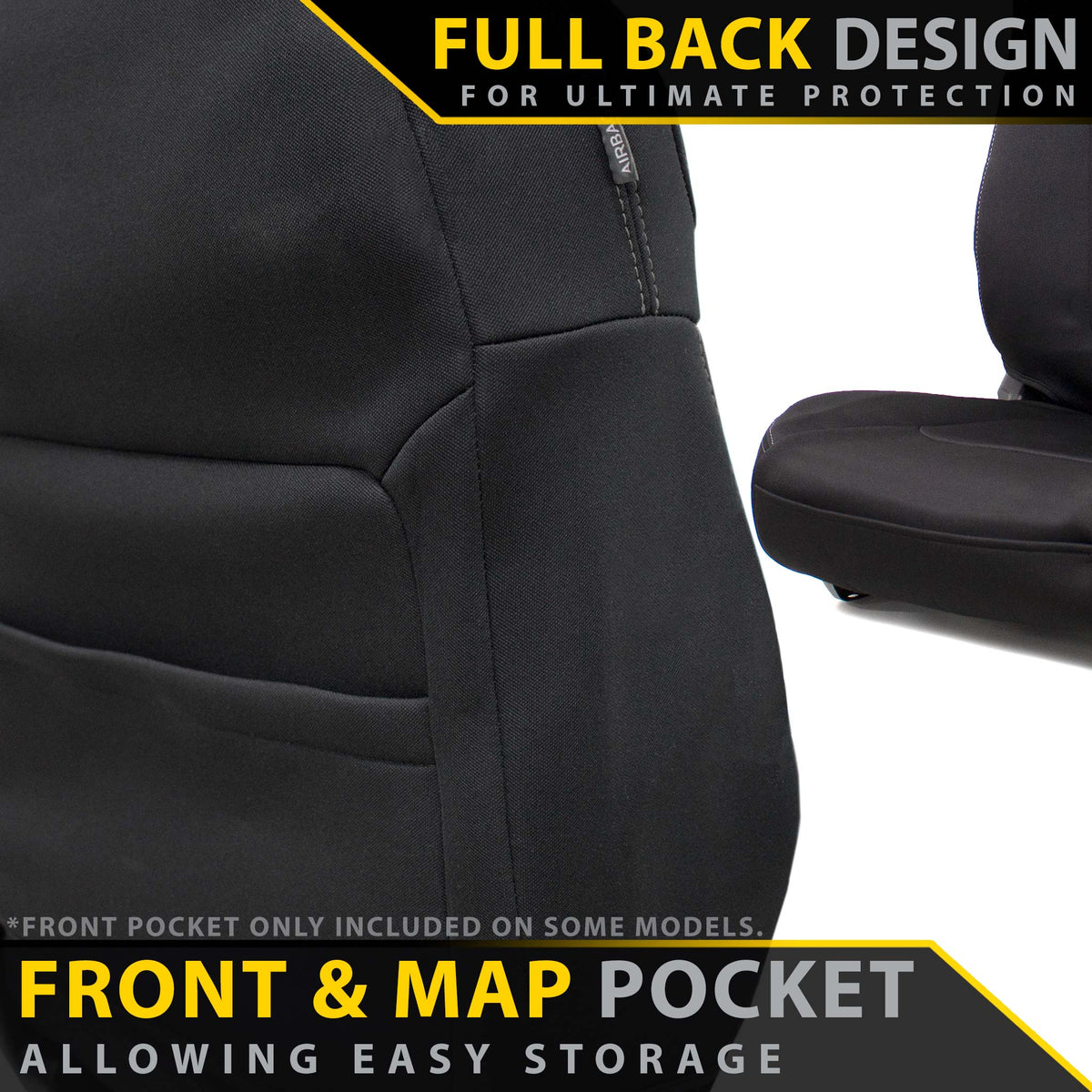 Razorback 4x4 - Volkswagen Amarok Neoprene 2x Front Seat Covers (No Logo) - 4X4OC™ | 4x4 Offroad Centre