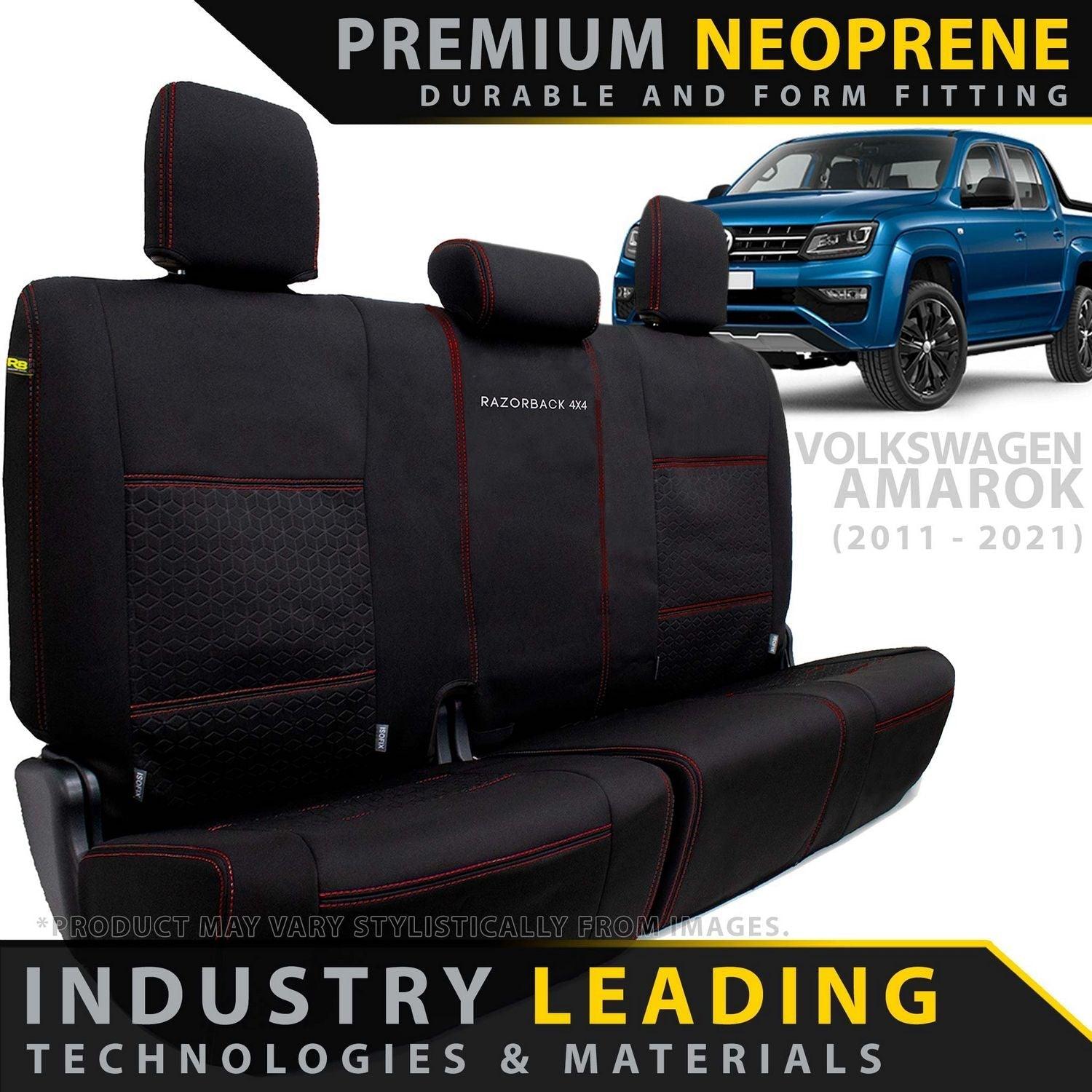 Razorback 4x4 - Volkswagen Amarok Premium Neoprene Rear Row Seat Covers (Made to Order) - 4X4OC™ | 4x4 Offroad Centre