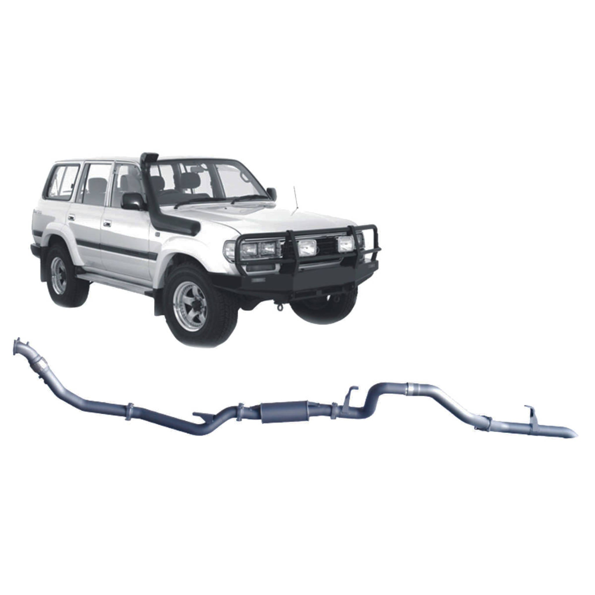 Redback - Redback 4x4 Extreme Duty Exhaust for Toyota Landcruiser 80 Series 4.2L 1HD - T/FT (01/1990 - 02/1998) - 4X4OC™ | 4x4 Offroad Centre