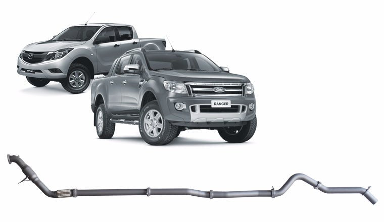 Redback - Redback Extreme Duty Exhaust for Ford Ranger 3.2L (01/2011 - 09/2016), Mazda BT - 50 (11/2011 - 06/2016) - 4X4OC™ | 4x4 Offroad Centre