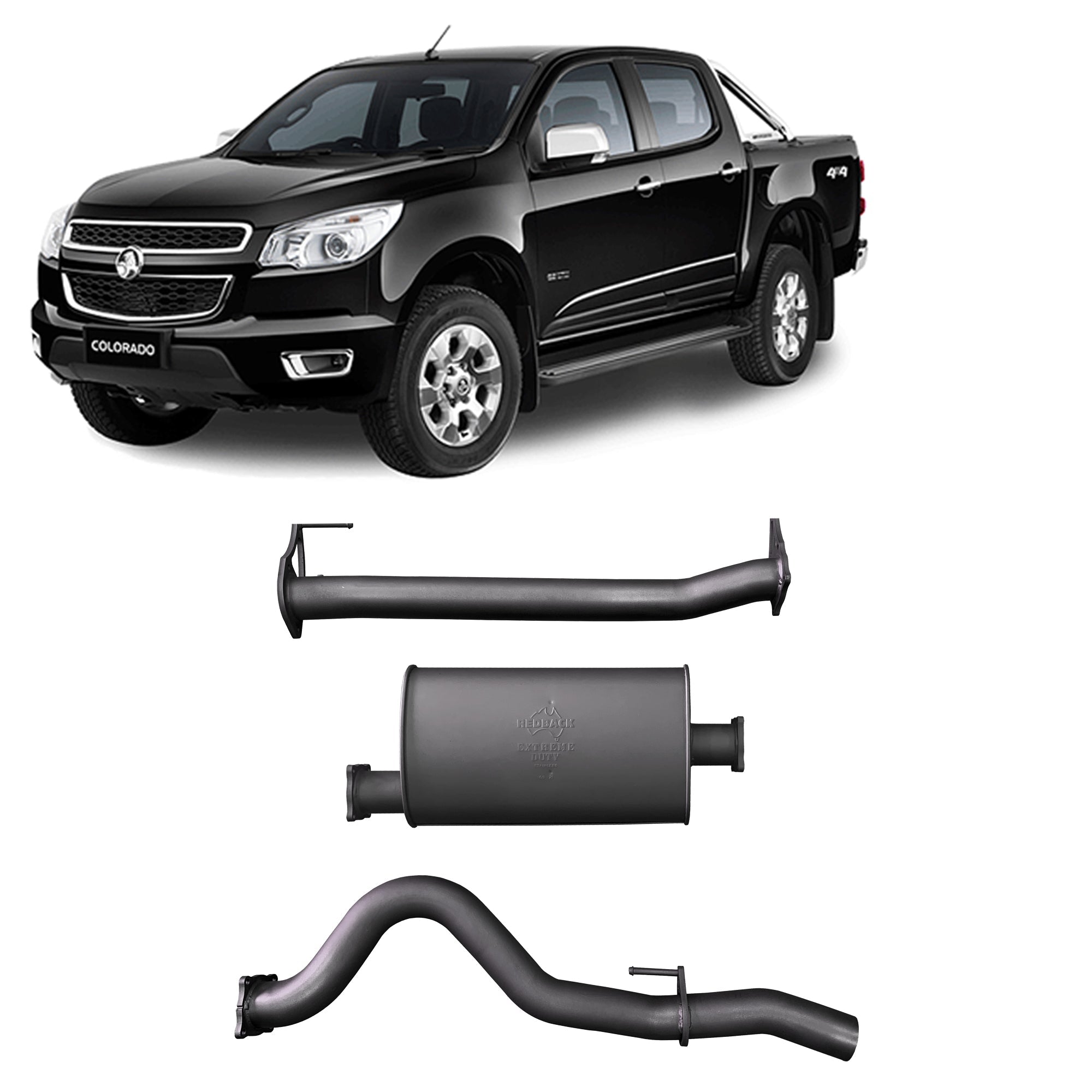 Redback - Redback Extreme Duty Exhaust for Holden Colorado RG 2.8L (09/2016 - on) - 4X4OC™ | 4x4 Offroad Centre