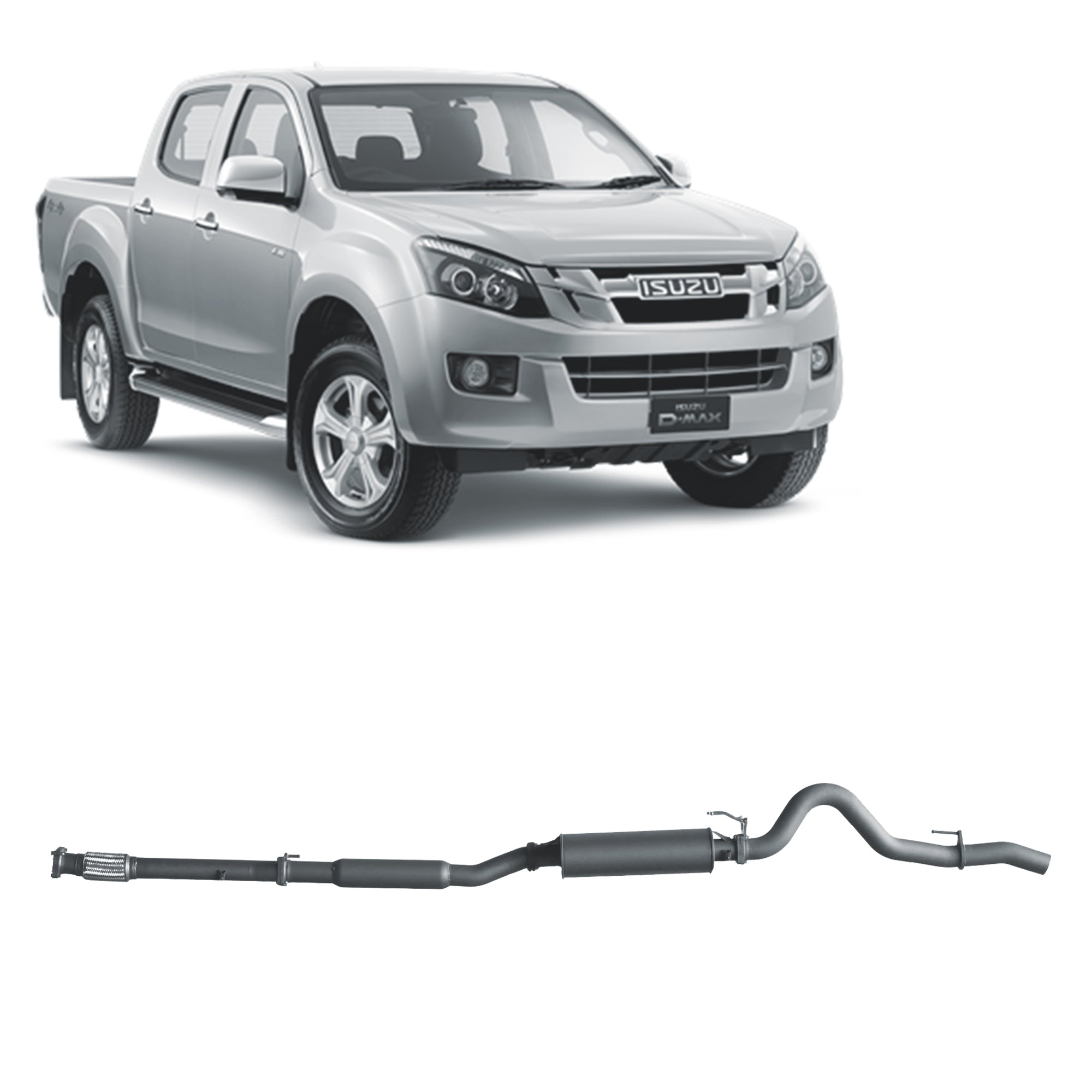 Redback - Redback Extreme Duty Exhaust for Isuzu D - MAX (02/2017 - 10/2020) - 4X4OC™ | 4x4 Offroad Centre