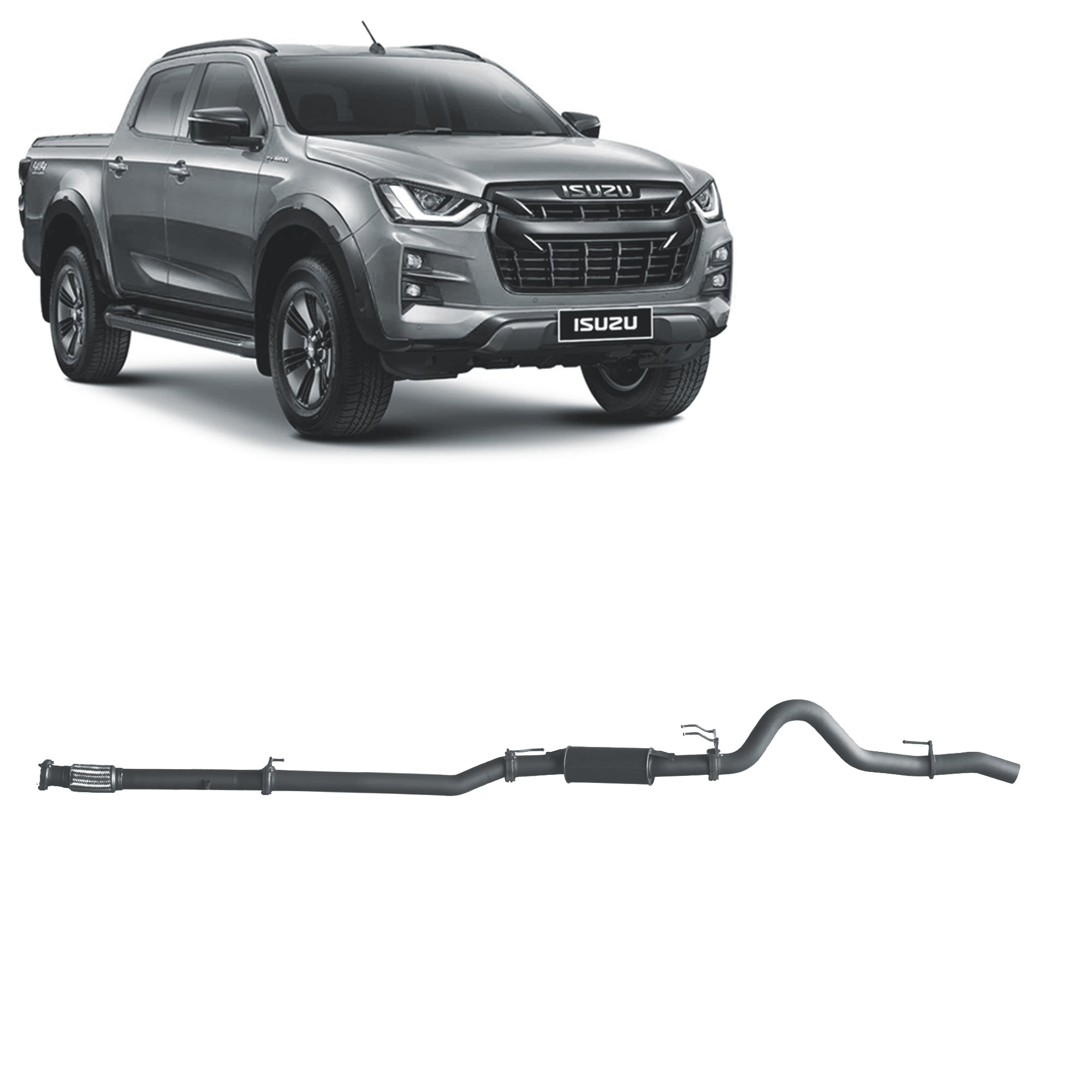 Redback - Redback Extreme Duty Exhaust for Isuzu D - MAX (07/2020 - on) - 4X4OC™ | 4x4 Offroad Centre