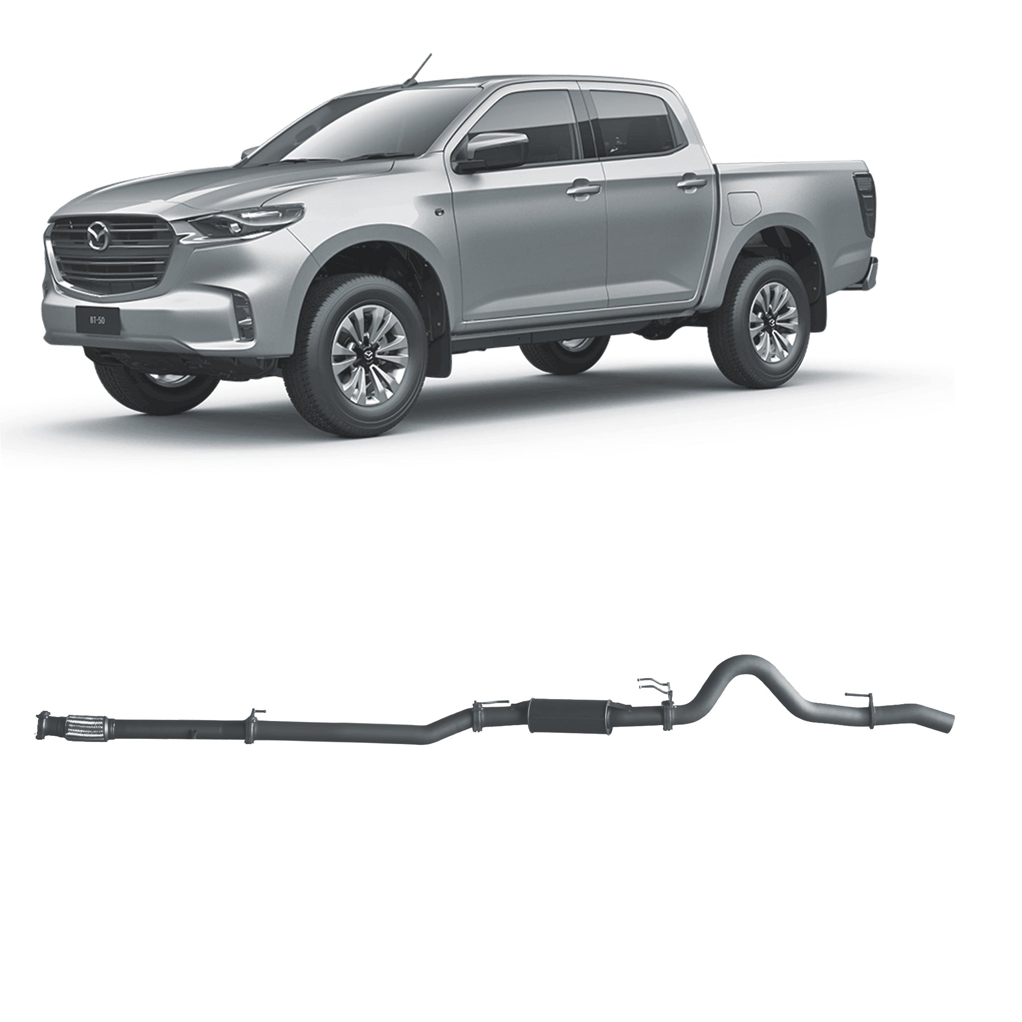 Redback - Redback Extreme Duty Exhaust for Mazda BT - 50 (08/2020 - on) - 4X4OC™ | 4x4 Offroad Centre