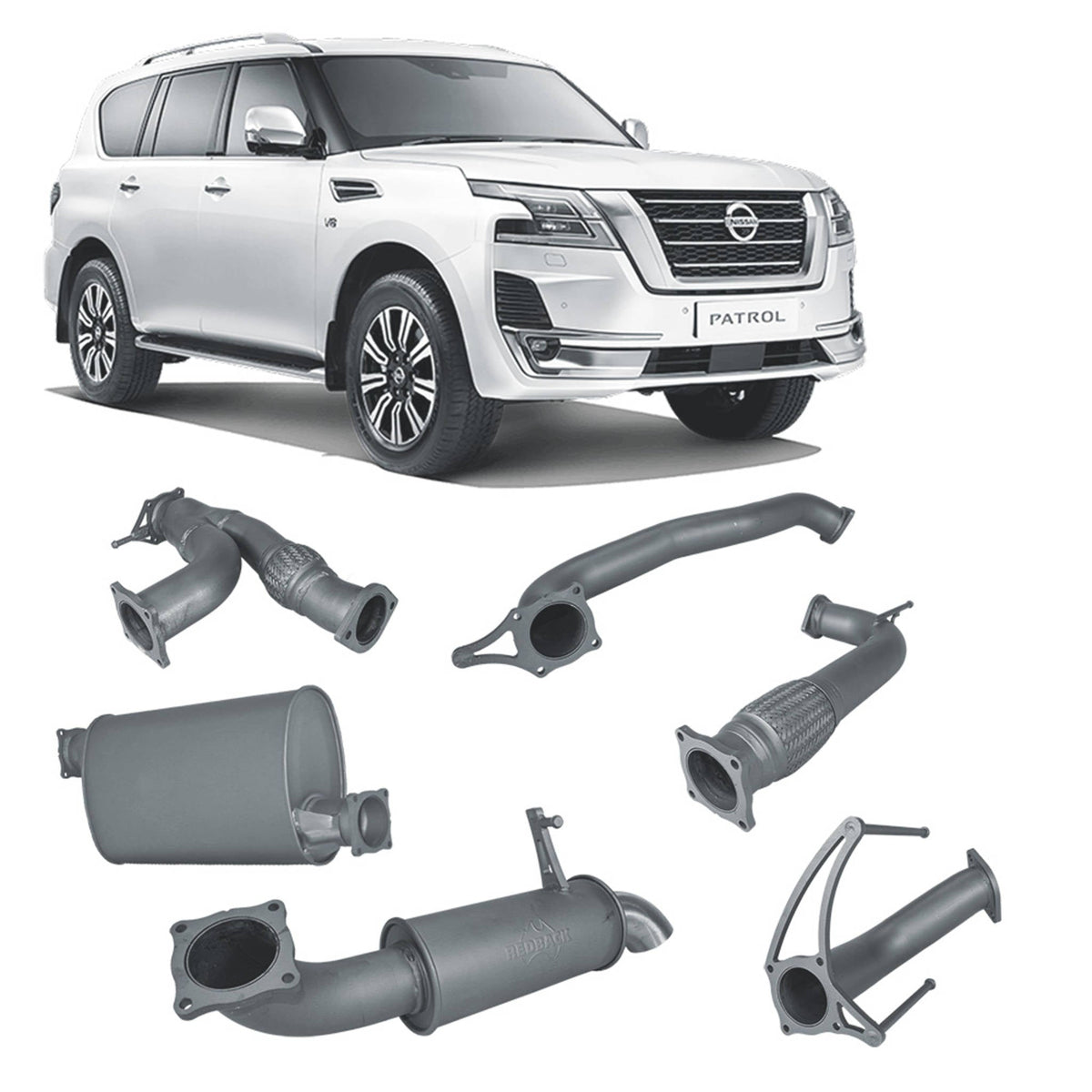 Redback - Redback Extreme Duty Exhaust for Nissan Patrol Y62 (02/2013 - on) - 4X4OC™ | 4x4 Offroad Centre