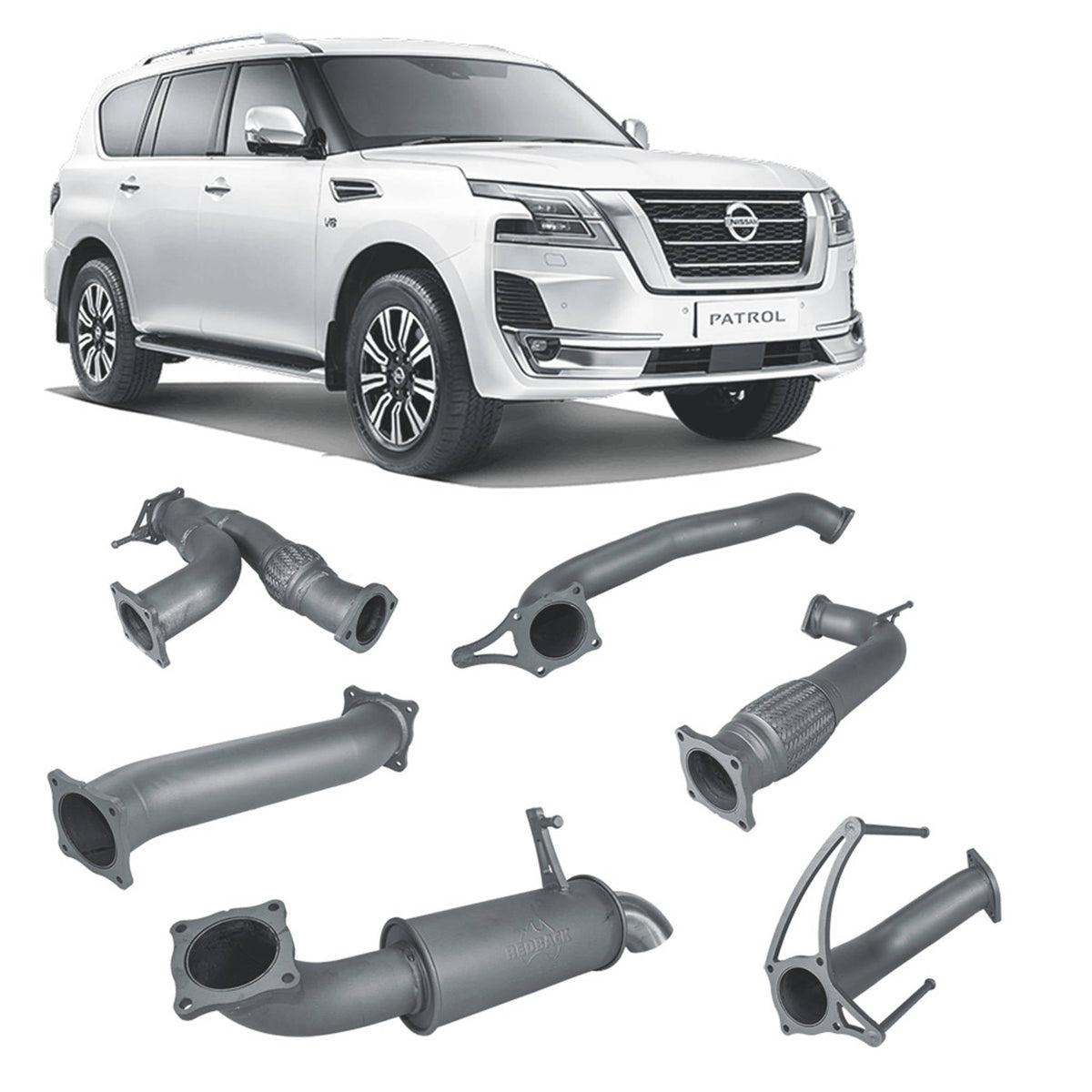 Redback - Redback Extreme Duty Exhaust for Nissan Patrol Y62 (02/2013 - on) - 4X4OC™ | 4x4 Offroad Centre