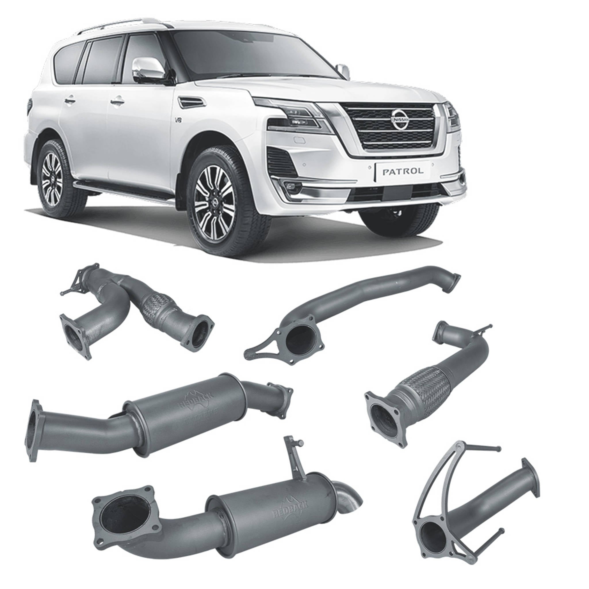 Redback - Redback Extreme Duty Exhaust for Nissan Patrol Y62 (02/2013 - on) - 4X4OC™ | 4x4 Offroad Centre