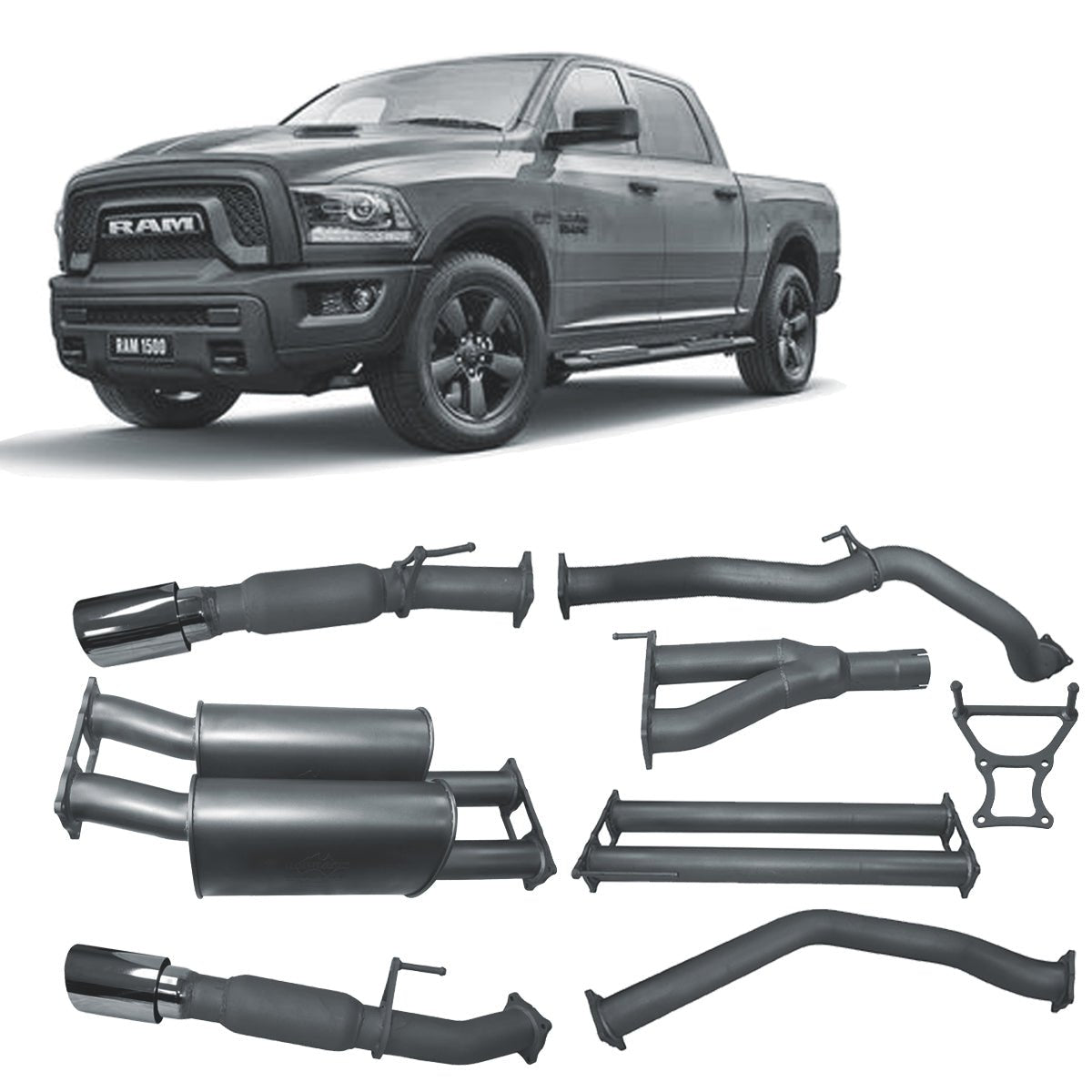 Redback - Redback Extreme Duty Exhaust for RAM 1500 5.7L V8 DS Series (12/2018 - on) - 4x4 Offroad Centre