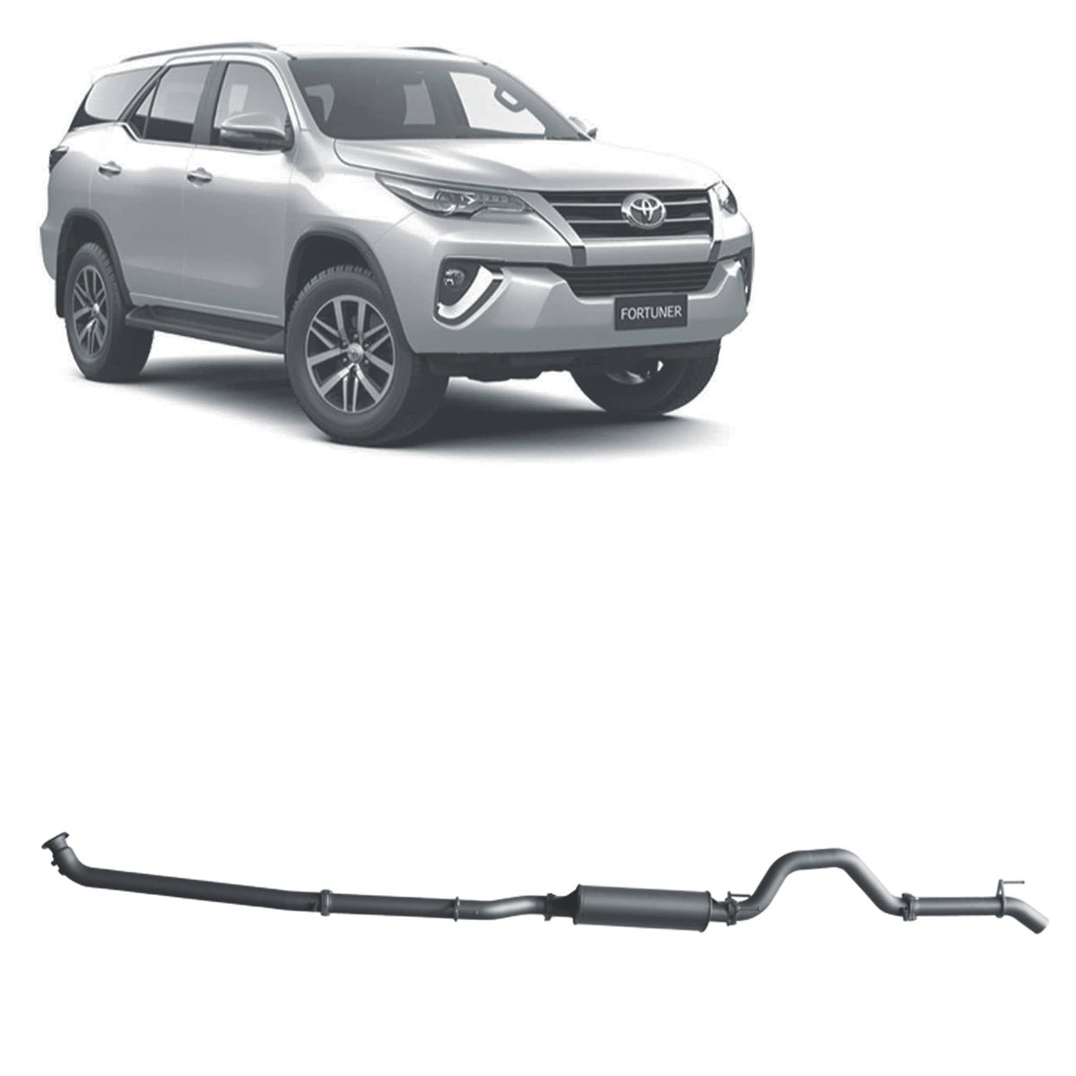 Redback - Redback Extreme Duty Exhaust for Toyota Fortuner 2.8L (01/2015 - on) - 4X4OC™ | 4x4 Offroad Centre