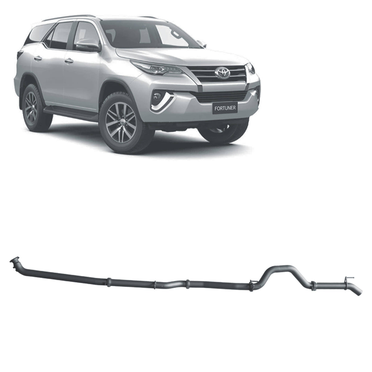 Redback - Redback Extreme Duty Exhaust for Toyota Fortuner 2.8L (01/2015 - on) - 4X4OC™ | 4x4 Offroad Centre