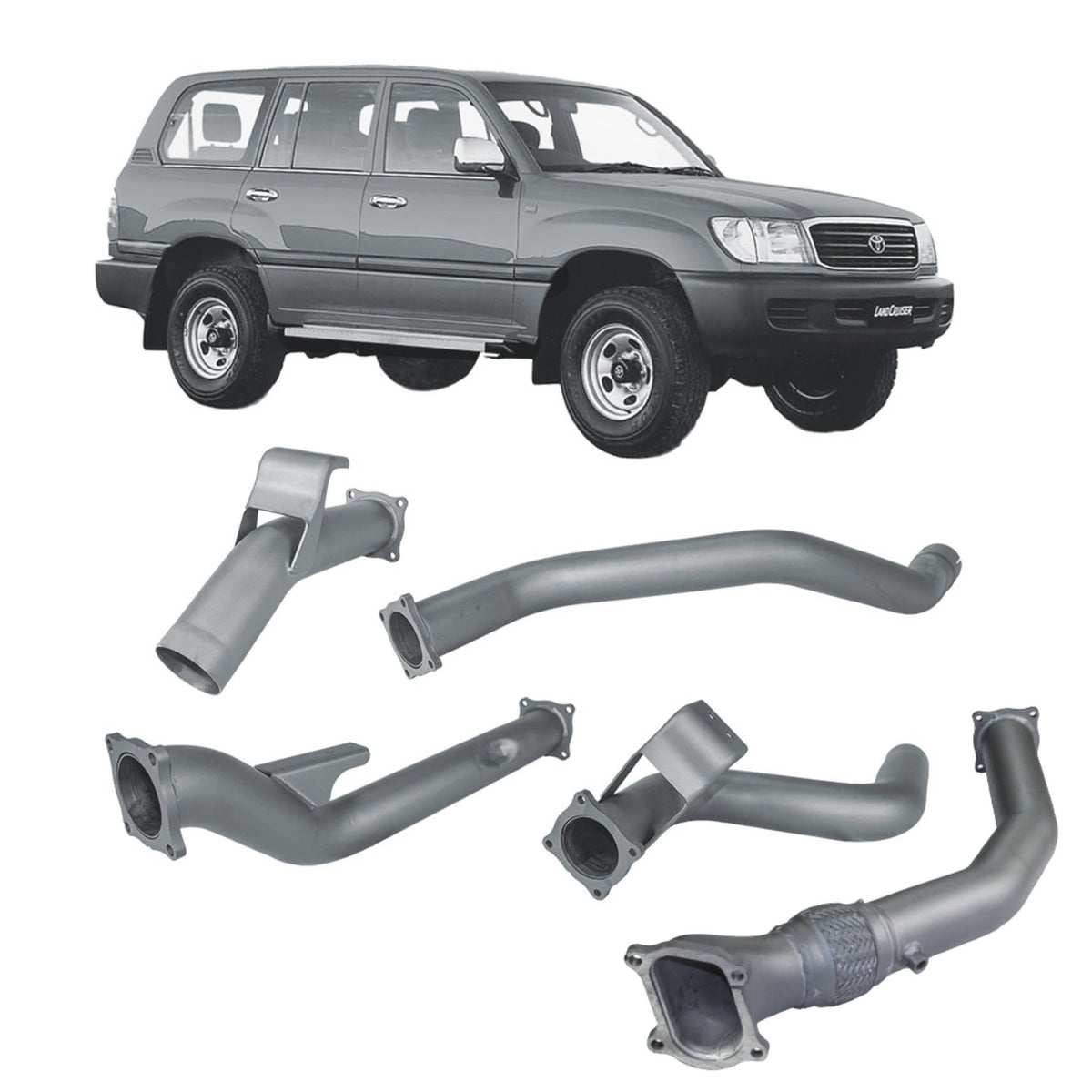 Redback - Redback Extreme Duty Exhaust for Toyota Landcruiser 105 Series Wagon (03/1998 - 10/2007) - 4X4OC™ | 4x4 Offroad Centre