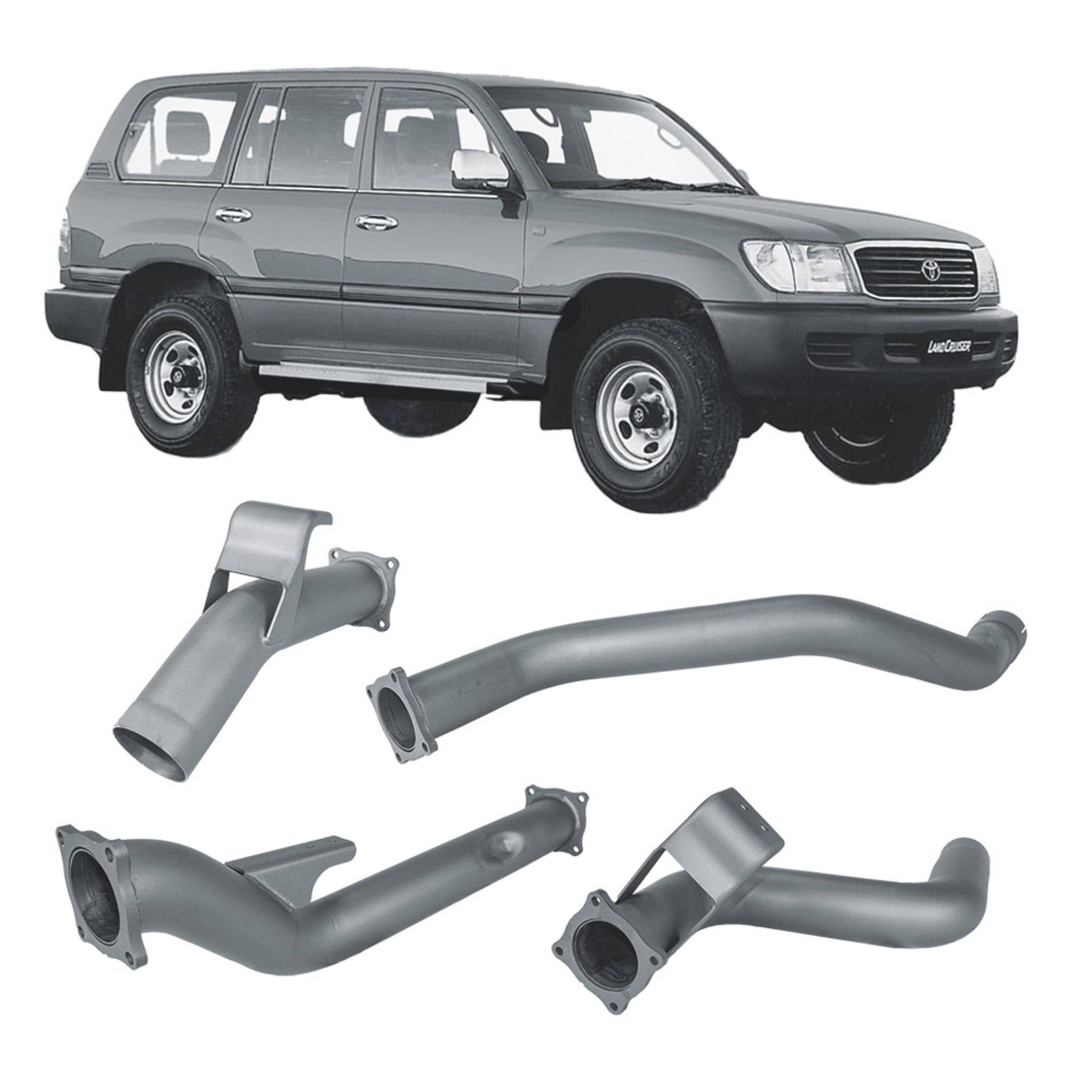 Redback - Redback Extreme Duty Exhaust for Toyota Landcruiser 105 Series Wagon (03/1998 - 10/2007) - 4X4OC™ | 4x4 Offroad Centre