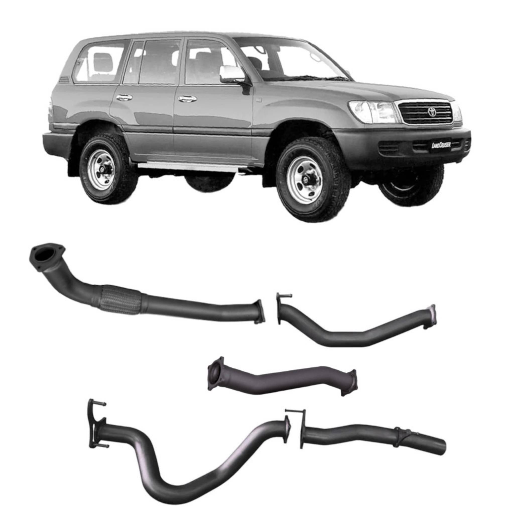 Redback - Redback Extreme Duty Exhaust for Toyota Landcruiser 105 Series Wagon (03/1998 - 10/2007) - 4X4OC™ | 4x4 Offroad Centre