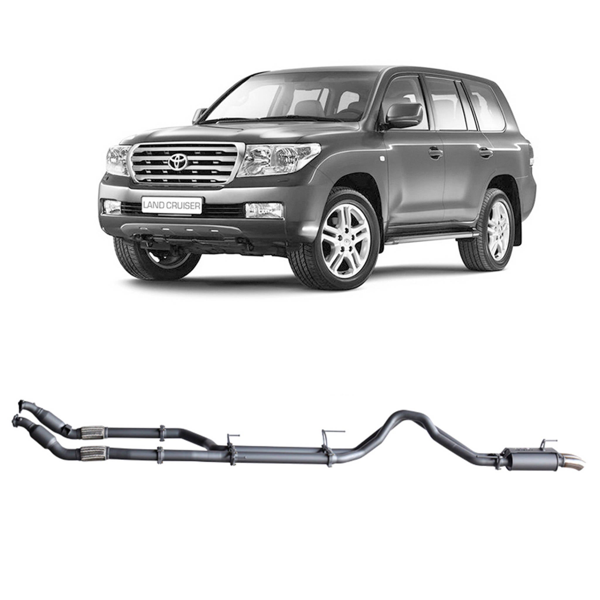 Redback - Redback Extreme Duty Exhaust for Toyota Landcruiser 200 Series 4.5L V8 (11/2007 - 09/2015) - 4X4OC™ | 4x4 Offroad Centre
