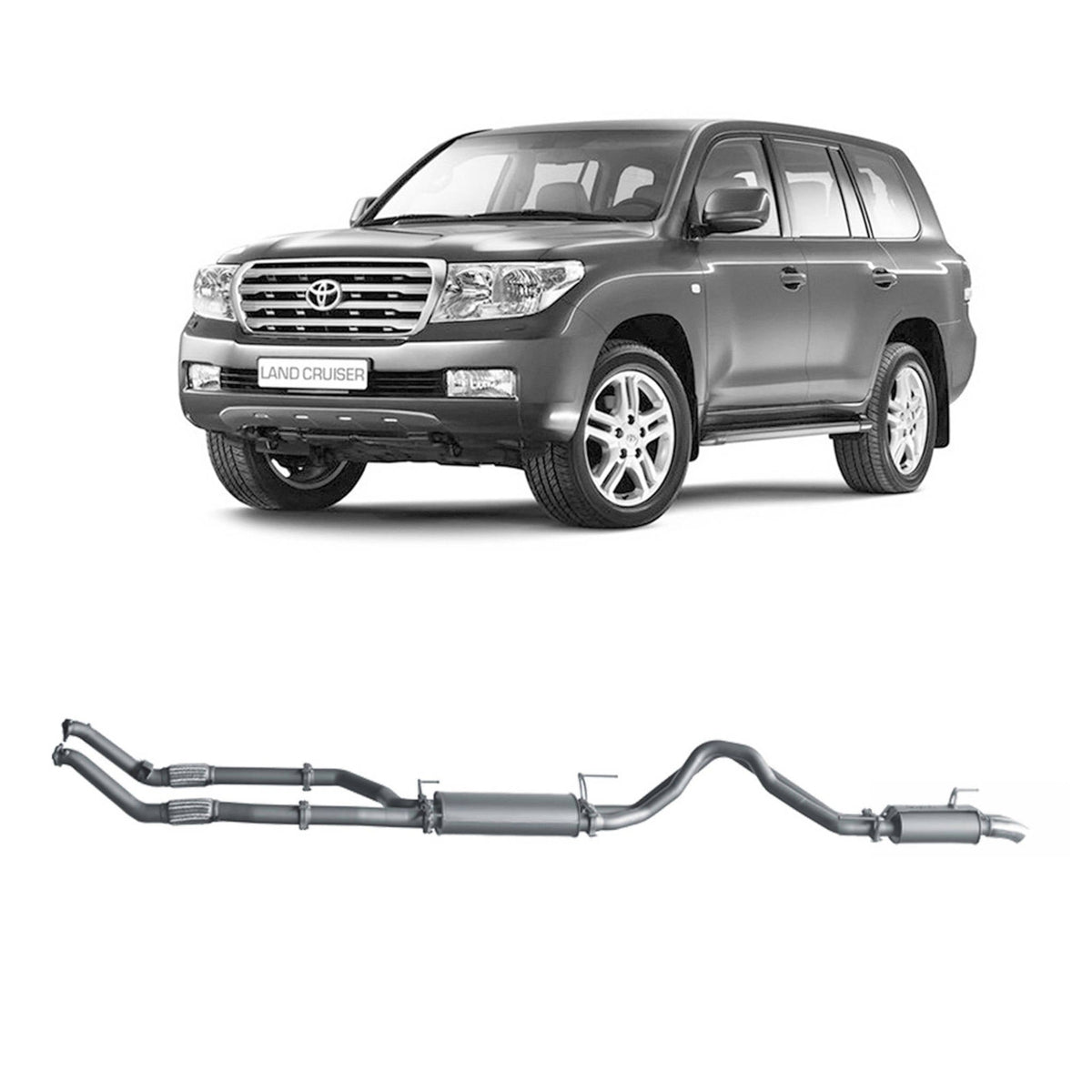 Redback - Redback Extreme Duty Exhaust for Toyota Landcruiser 200 Series 4.5L V8 (11/2007 - 09/2015) - 4X4OC™ | 4x4 Offroad Centre