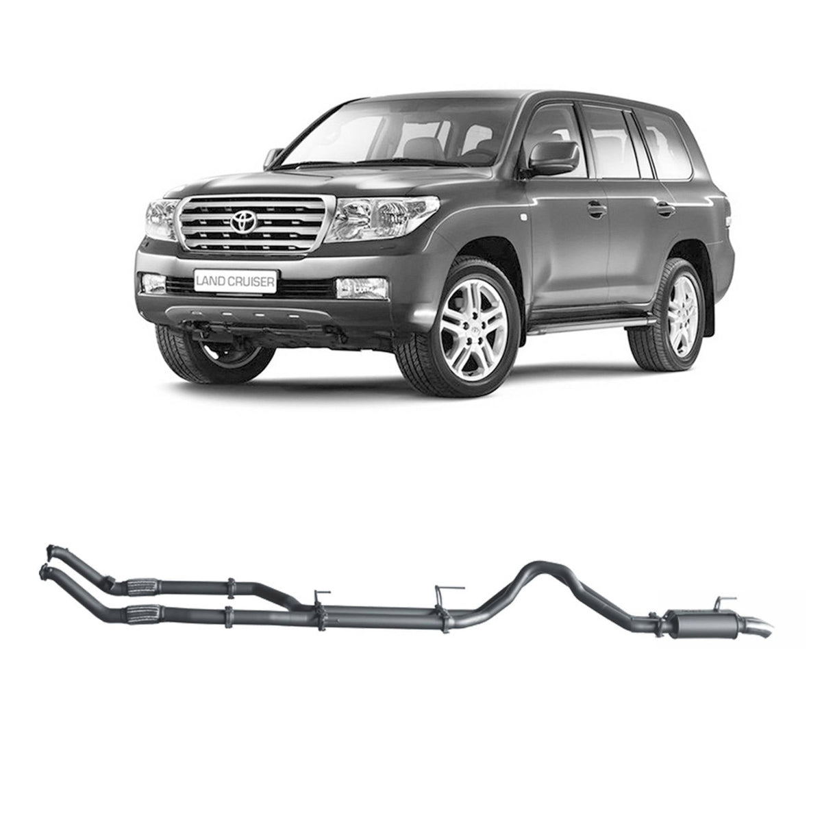 Redback - Redback Extreme Duty Exhaust for Toyota Landcruiser 200 Series 4.5L V8 (11/2007 - 09/2015) - 4X4OC™ | 4x4 Offroad Centre