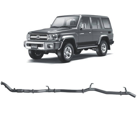 Redback - Redback Extreme Duty Exhaust for Toyota Landcruiser 76 Series Wagon (03/2007 - 10/2016) - 4X4OC™ | 4x4 Offroad Centre