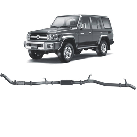 Redback - Redback Extreme Duty Exhaust for Toyota Landcruiser 76 Series Wagon (03/2007 - 10/2016) - 4X4OC™ | 4x4 Offroad Centre