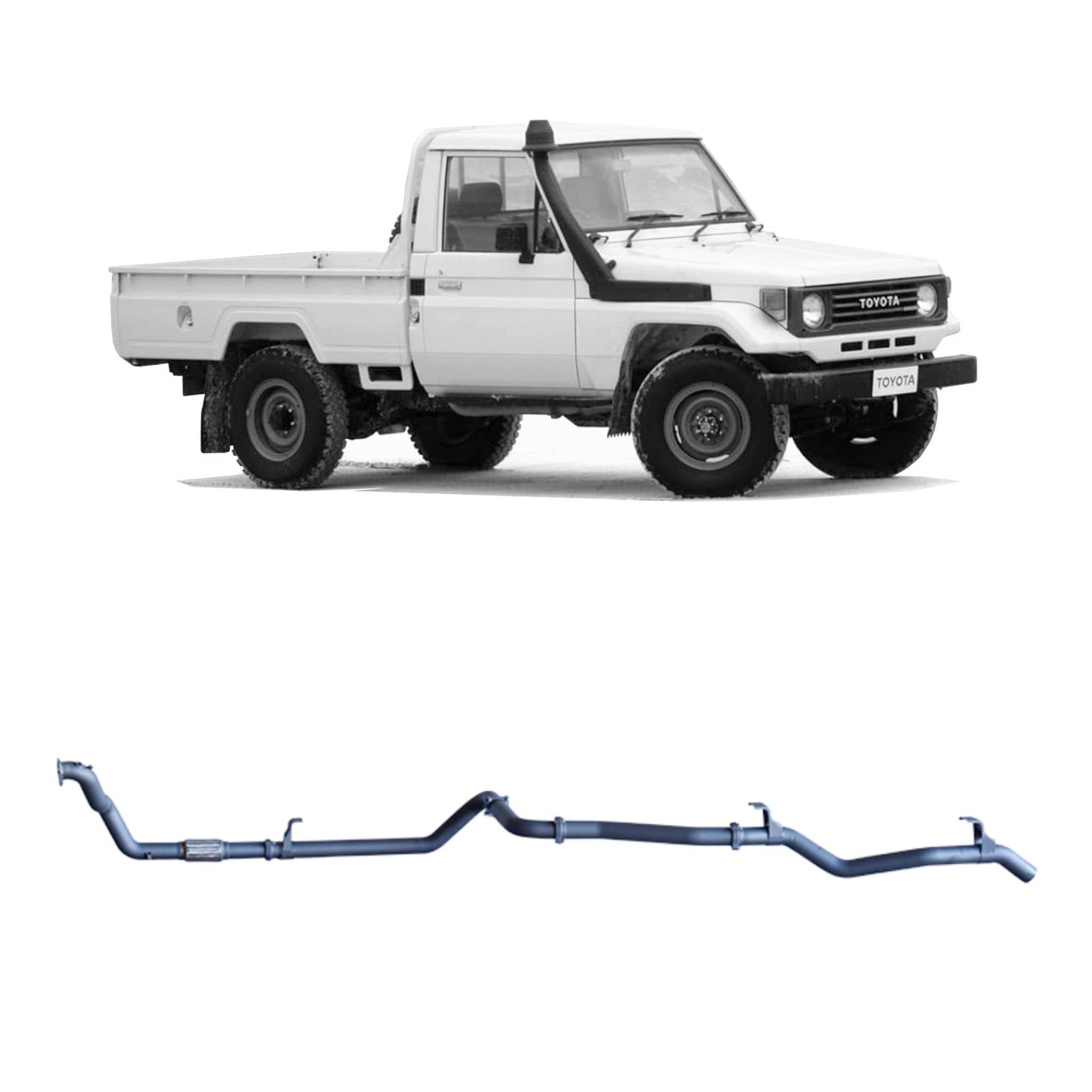 Redback - Redback Extreme Duty Exhaust for Toyota Landcruiser 78 Series (01/1990 - 01/2007), Toyota Landcruiser 75 Series (03/1990 - 11/1999) - 4X4OC™ | 4x4 Offroad Centre