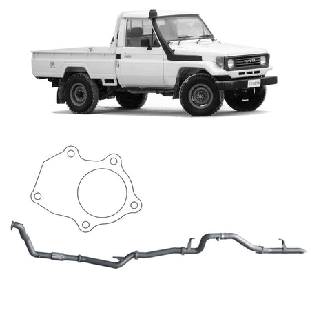 Redback - Redback Extreme Duty Exhaust for Toyota Landcruiser 78 Series (01/1990 - 01/2007), Toyota Landcruiser 75 Series (03/1990 - 11/1999) - 4X4OC™ | 4x4 Offroad Centre