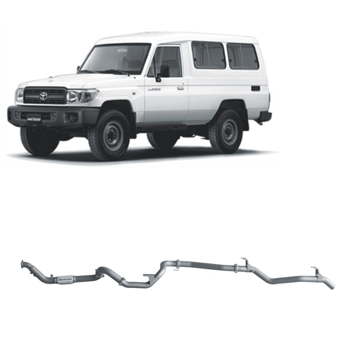 Redback - Redback Extreme Duty Exhaust for Toyota Landcruiser 78 Series 4.2L TD (01/2001 - 01/2007) - 4X4OC™ | 4x4 Offroad Centre