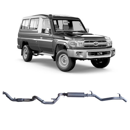 Redback - Redback Extreme Duty Exhaust for Toyota Landcruiser 78 Series Troop Carrier (03/2007 - 10/2016) - 4X4OC™ | 4x4 Offroad Centre