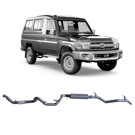 Redback - Redback Extreme Duty Exhaust for Toyota Landcruiser 78 Series Troop Carrier (03/2007 - 10/2016) - 4X4OC™ | 4x4 Offroad Centre