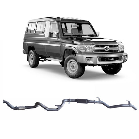 Redback - Redback Extreme Duty Exhaust for Toyota Landcruiser 78 Series Troop Carrier (03/2007 - 10/2016) - 4X4OC™ | 4x4 Offroad Centre