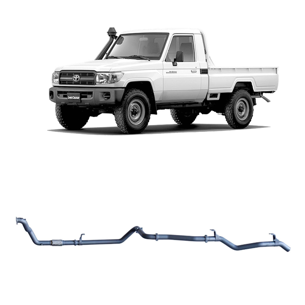 Redback - Redback Extreme Duty Exhaust for Toyota Landcruiser 79 Series 4.2L 1HZ (10/1999 - 01/2007) - 4X4OC™ | 4x4 Offroad Centre