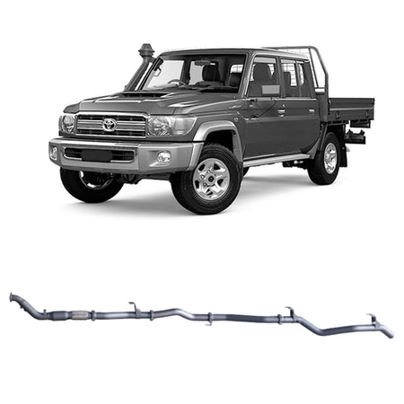 Redback - Redback Extreme Duty Exhaust for Toyota Landcruiser 79 Series Double Cab with Auxiliary Fuel Tank (01/2012 - 10/2016) - 4X4OC™ | 4x4 Offroad Centre