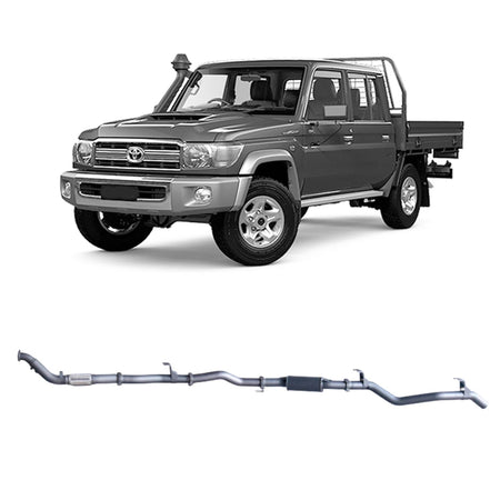 Redback - Redback Extreme Duty Exhaust for Toyota Landcruiser 79 Series Double Cab with Auxiliary Fuel Tank (01/2012 - 10/2016) - 4X4OC™ | 4x4 Offroad Centre