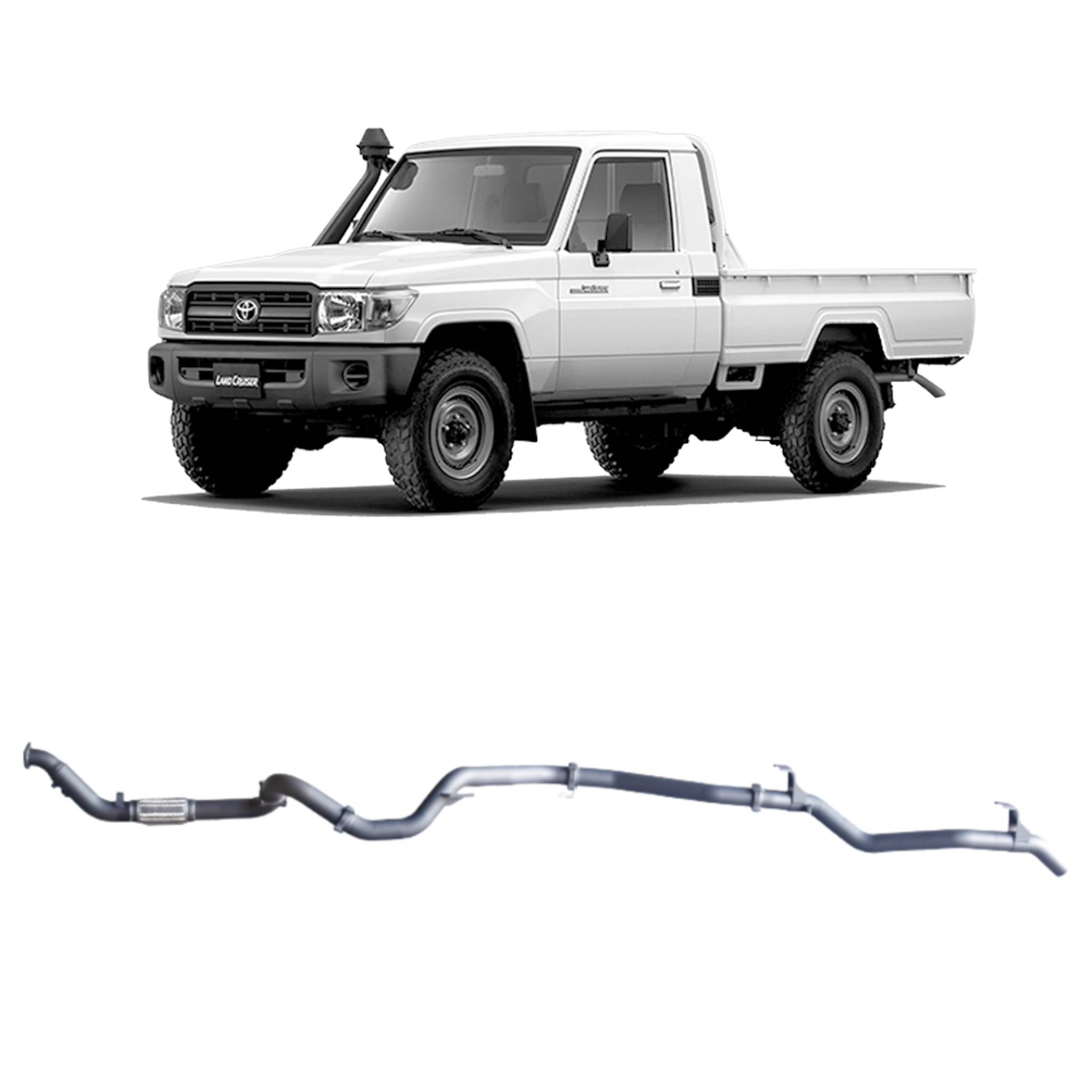 Redback - Redback Extreme Duty Exhaust for Toyota Landcruiser 79 Series Single Cab (03/2007 - 10/2016) - 4X4OC™ | 4x4 Offroad Centre