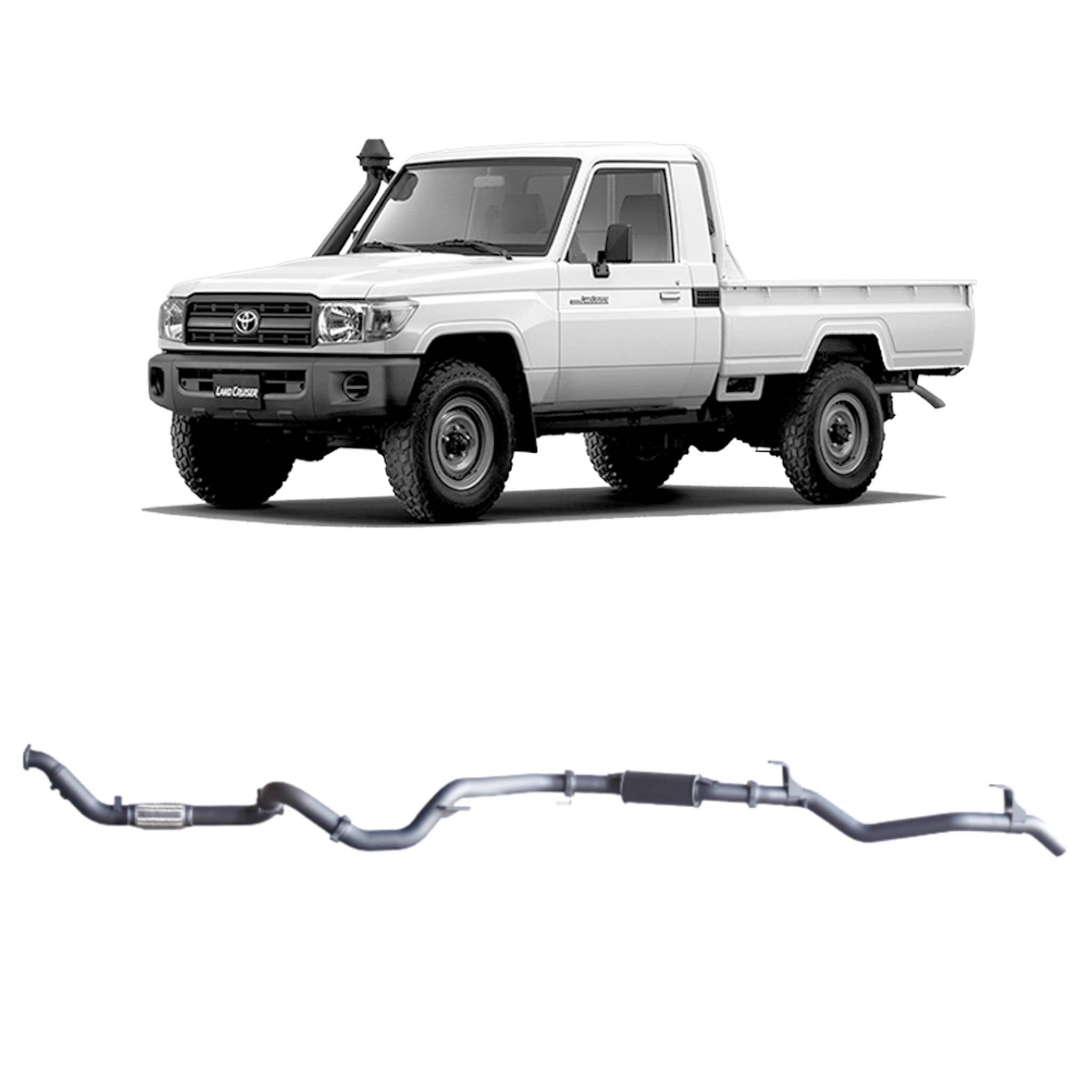 Redback - Redback Extreme Duty Exhaust for Toyota Landcruiser 79 Series Single Cab (03/2007 - 10/2016) - 4X4OC™ | 4x4 Offroad Centre