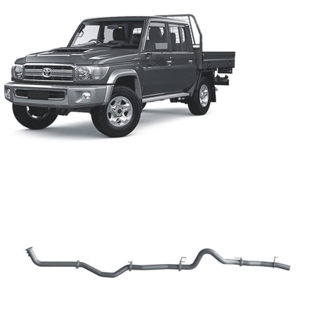 Redback - Redback Extreme Duty Exhaust for Toyota Landcruiser 79 Series with Auxiliary Fuel Tank (11/2016 onwards) - 4X4OC™ | 4x4 Offroad Centre