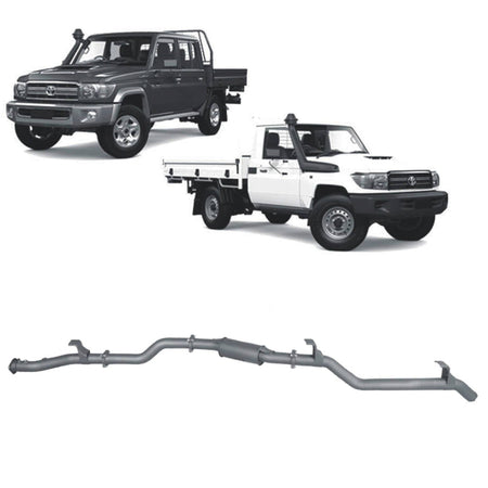 Redback - Redback Extreme Duty Exhaust for Toyota Landcruiser 79 Series with Auxiliary Fuel Tank (11/2016 onwards) - 4X4OC™ | 4x4 Offroad Centre