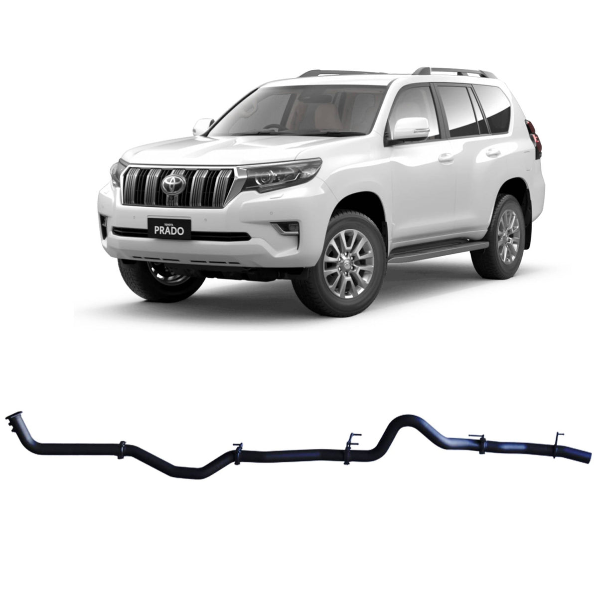 Redback - Redback Extreme Duty Exhaust for Toyota Prado 150 Series 2.8L (08/2015 - on) - 4X4OC™ | 4x4 Offroad Centre