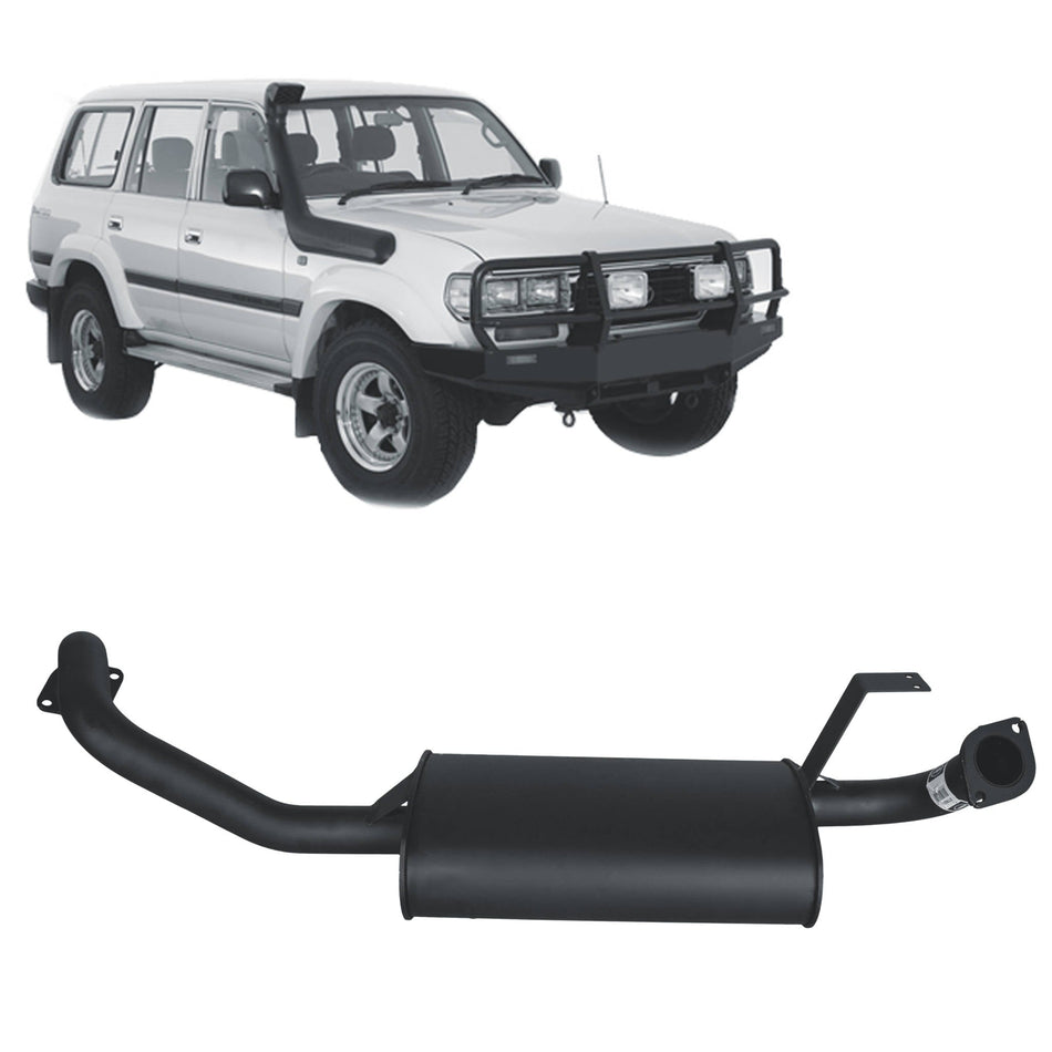 Redback - Redback Performance Centre Muffler Assembly for Toyota Landcruiser 80 Series Wagon 4.2L 1HZ & 4.5L FZ (01/1990 - 02/1998) - 4X4OC™ | 4x4 Offroad Centre