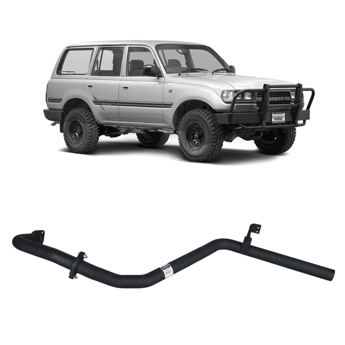 Redback - Redback Performance Tailpipe Assembly for Toyota Landcruiser 80 Series Wagon 4.2L 1HZ & 4.5L FZ (01/1990 - 02/1998) - 4X4OC™ | 4x4 Offroad Centre