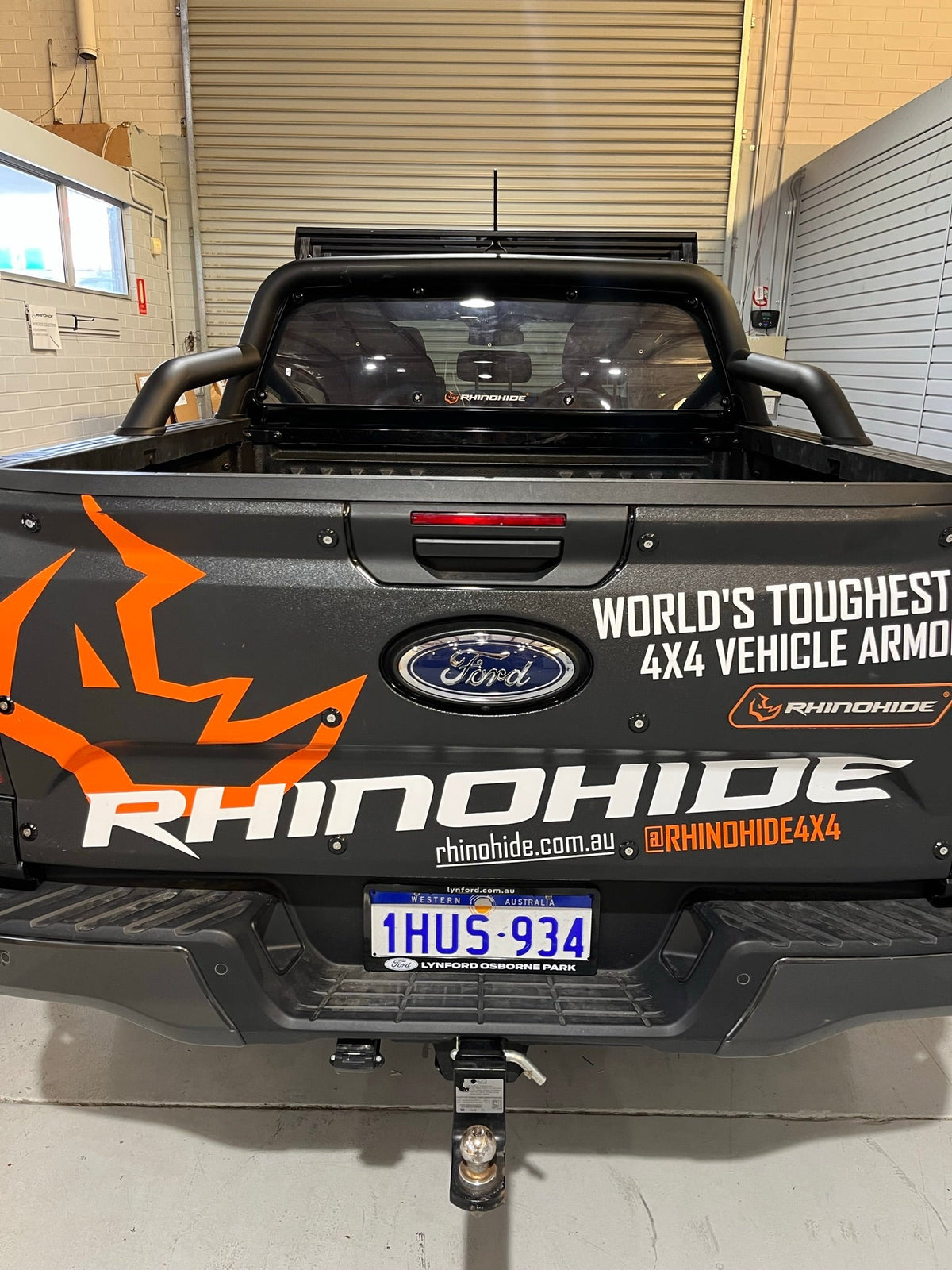 Rhinohide - Suitable for Ford Ranger Dual - Cab NEXT - GEN (2022+) - Rhinohide Armor® Rear Windscreen Protector - 4X4OC™ | 4x4 Offroad Centre