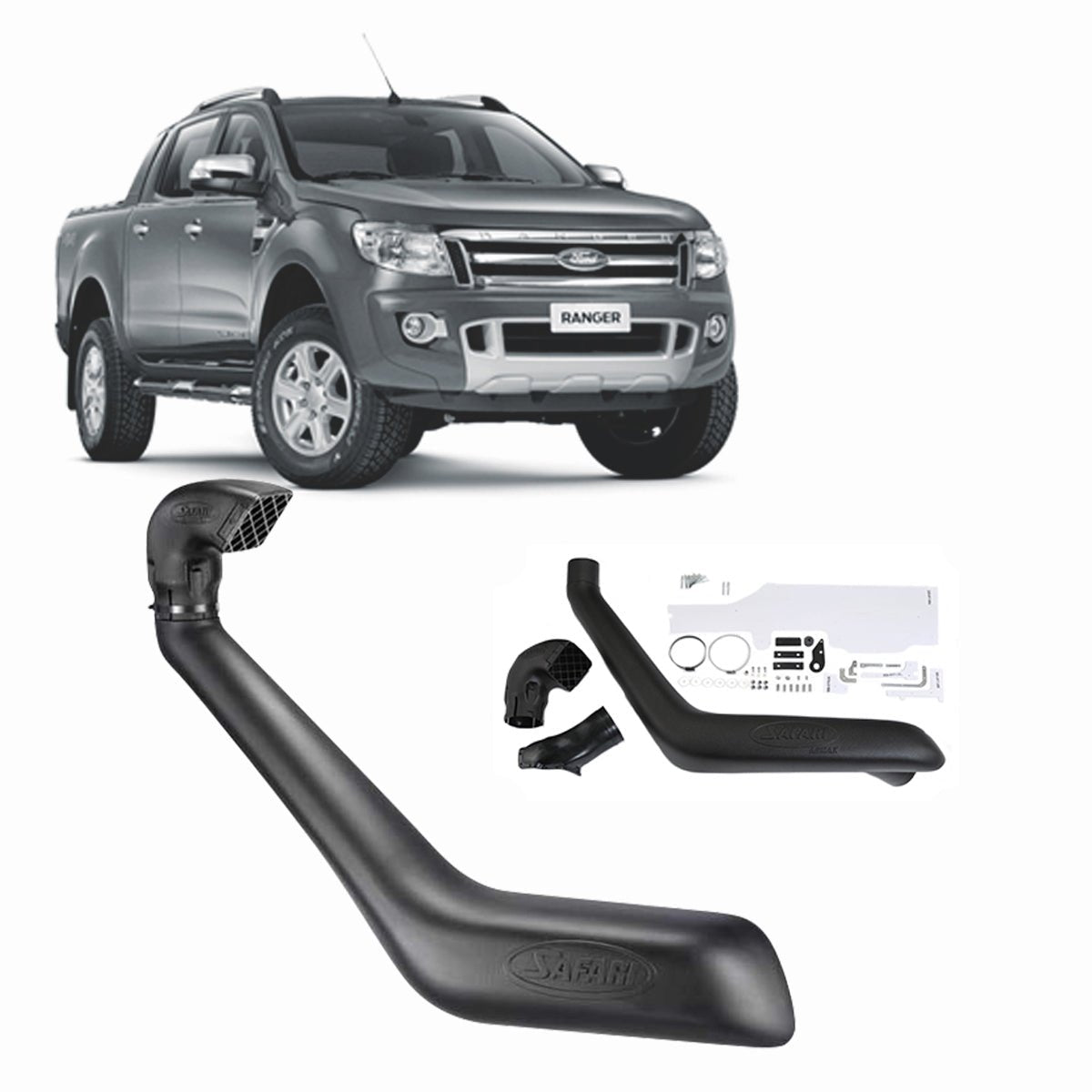 Safari - Safari Armax Snorkel for Ford Ranger All PX Models with 3.2L and 2.2L Engine (01/2011 - 05/2022) - 4X4OC™ | 4x4 Offroad Centre