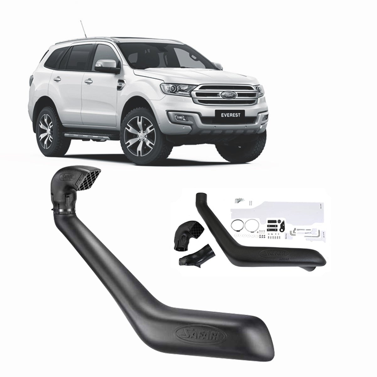 Safari - Safari Armax Snorkel for Ford Ranger PX2 MkIII (2019 Facelift) 2.0L, Everest All Engines (07/2015 - 05/2022) - 4X4OC™ | 4x4 Offroad Centre