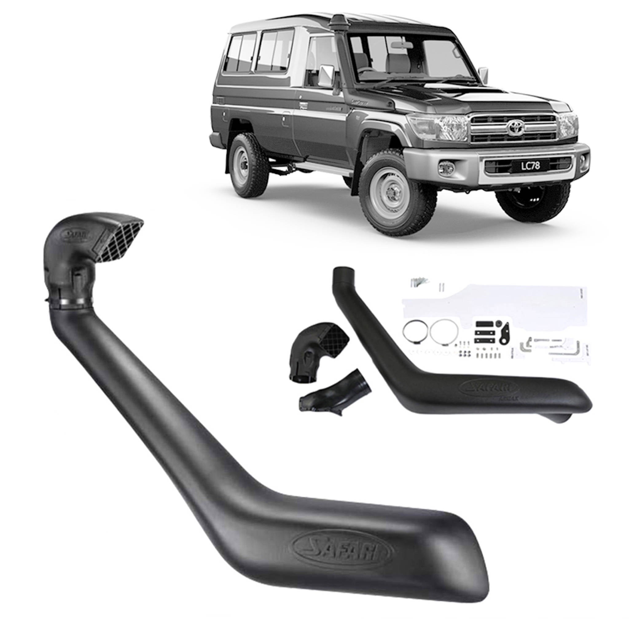 Safari - Safari Factory Snorkel ARMAX Replacement for 75/78/79 series Narrow Front Landcruiser 4.2L Diesel 1HZ, 1HD - FTE - 4X4OC™ | 4x4 Offroad Centre