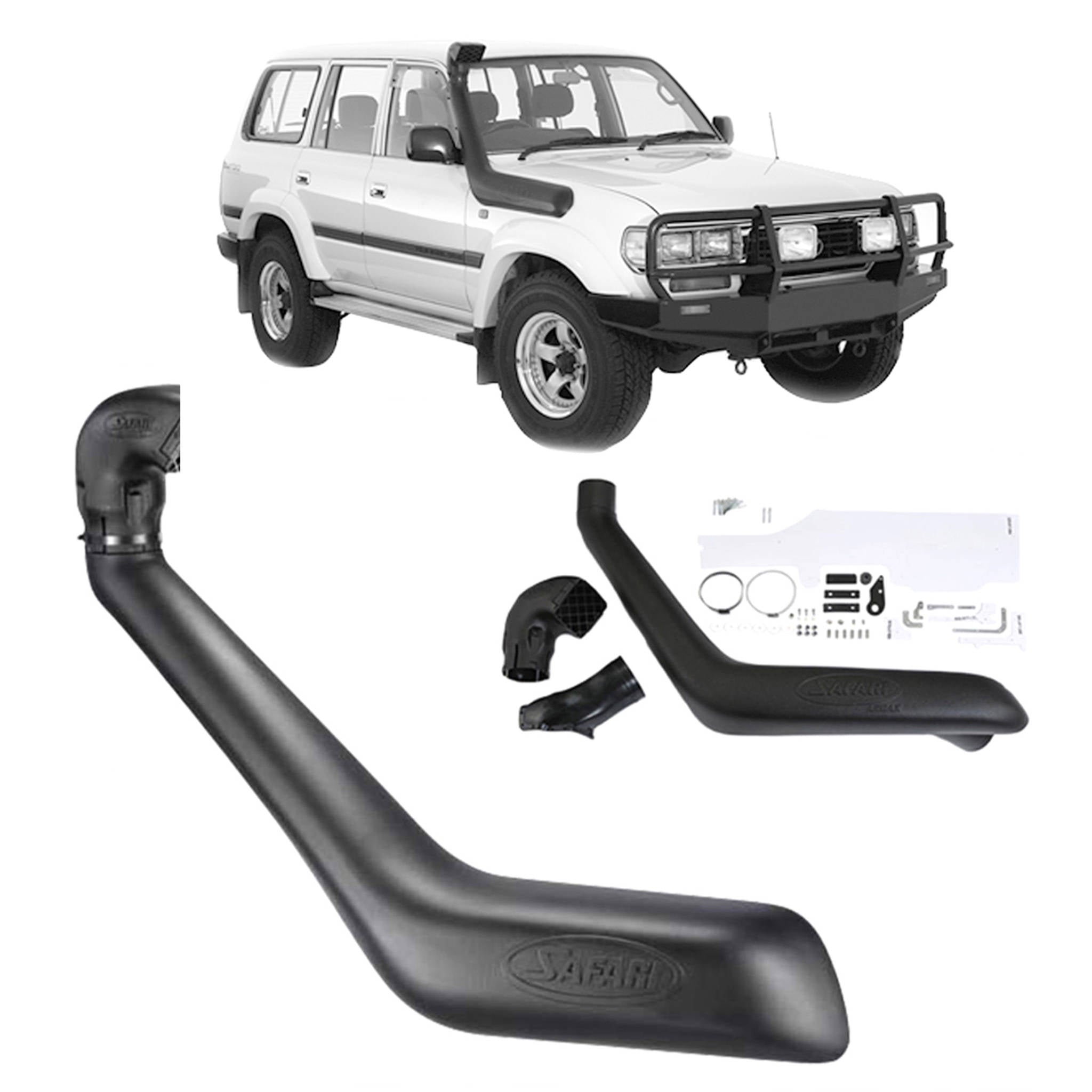 Safari - Safari Snorkel for 80 Series Toyota Landcruiser 4.2 Diesel and 4.0L Petrol (01/1987 - 02/1998) - 4X4OC™ | 4x4 Offroad Centre