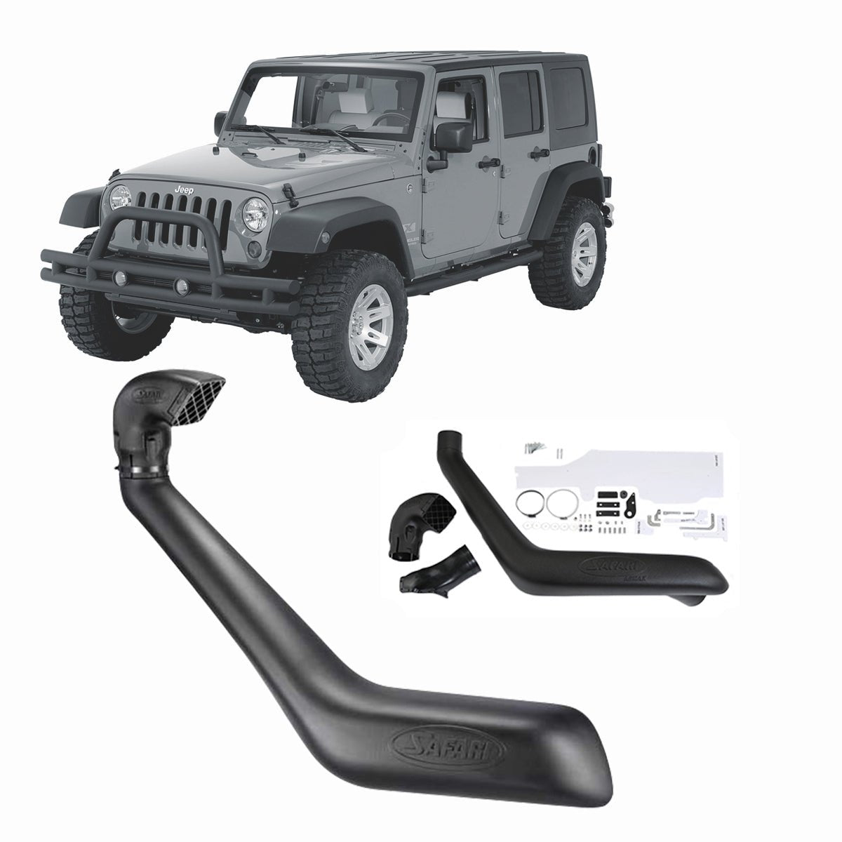 Safari - Safari Snorkel for Jeep Wrangler (02/2012 - 04/2018) - 4X4OC™ | 4x4 Offroad Centre