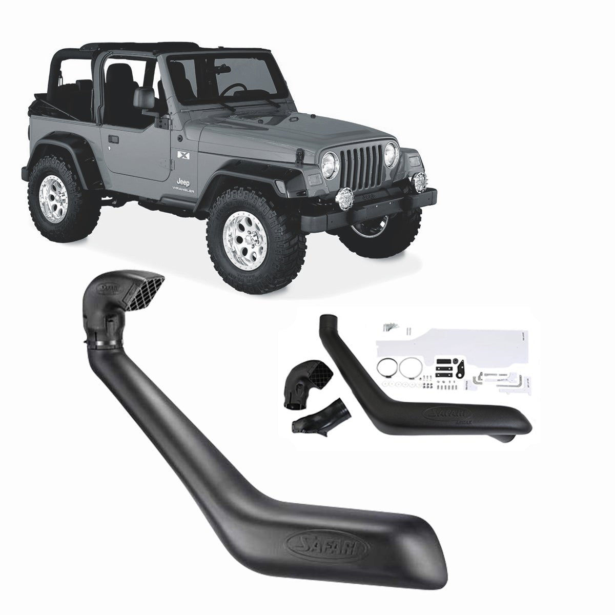 Safari - Safari Snorkel for Jeep Wrangler (1991 - 2007) - 4X4OC™ | 4x4 Offroad Centre